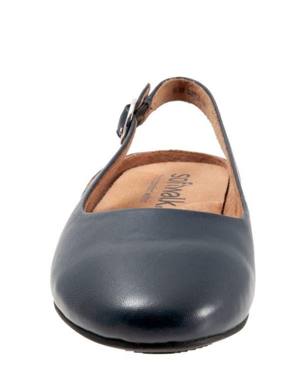 Softwalk® Blue Sandy Slingback Flat Sandal