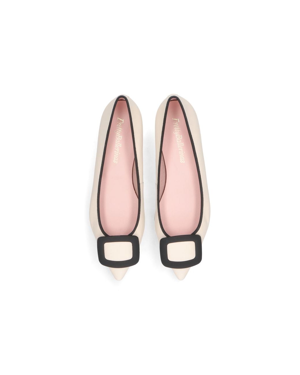 Pretty Ballerinas Pink Pointed Toe Buckle Flat