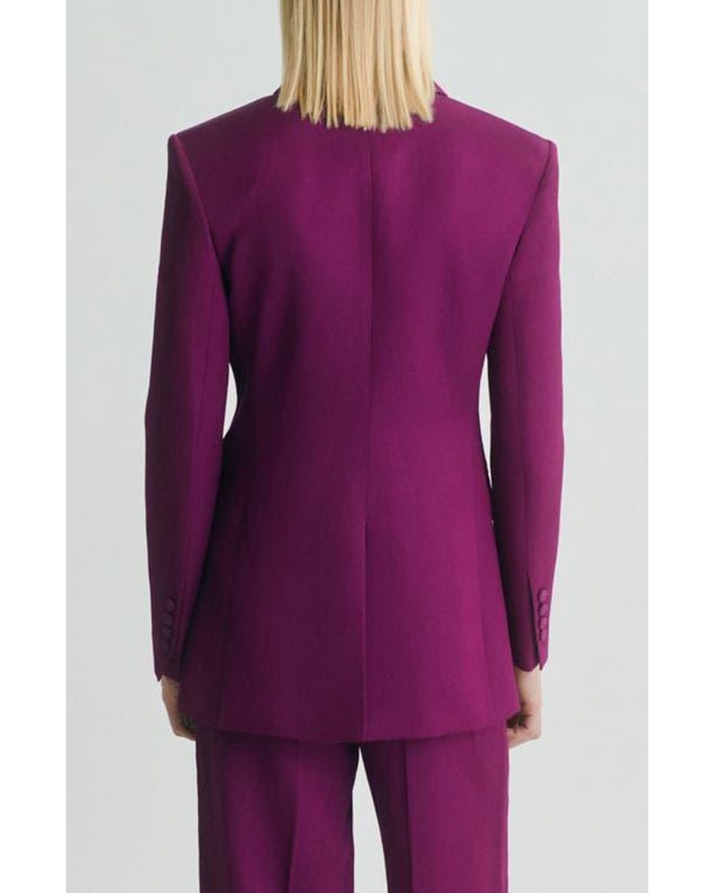 Mango Purple Double Breasted Jacket