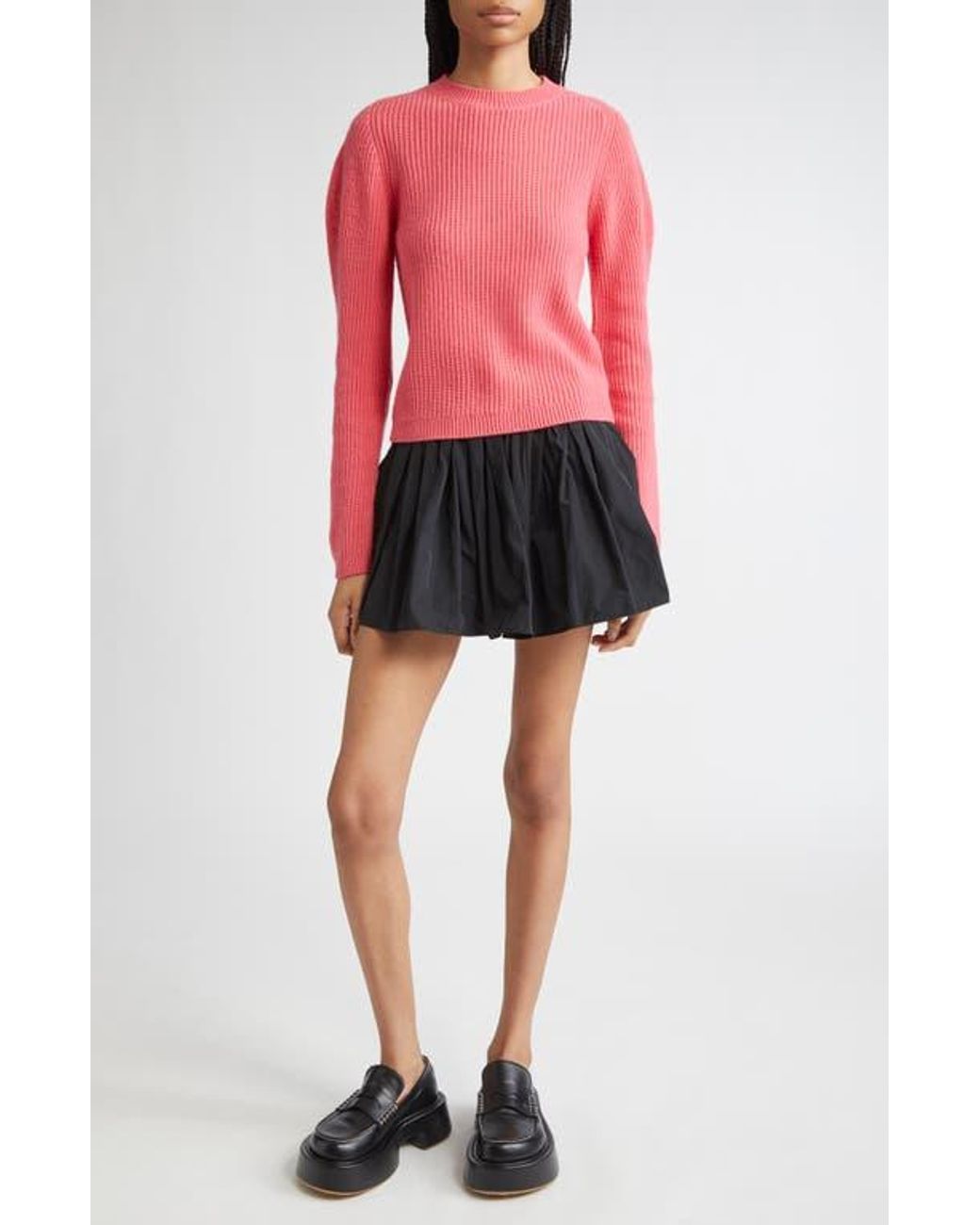 【J W ANDERSON】Circle Leather Skirt Black JW ANDERSON Leather mini circle skirt | Harvey Nichols