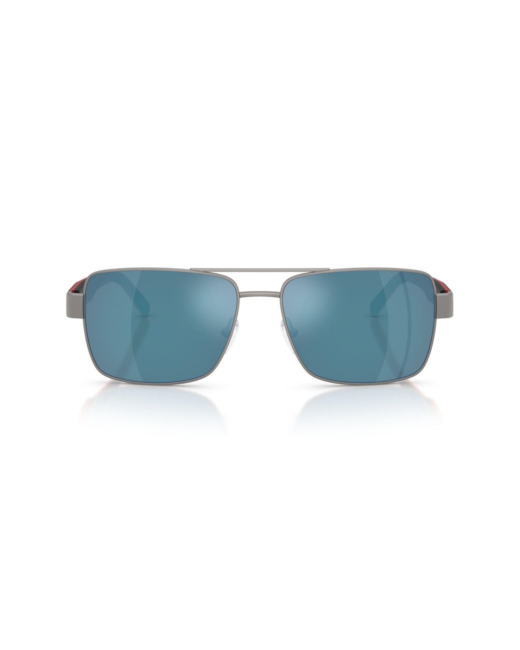Scuderia Ferrari Blue 59Mm Rectangular Sunglasses for men