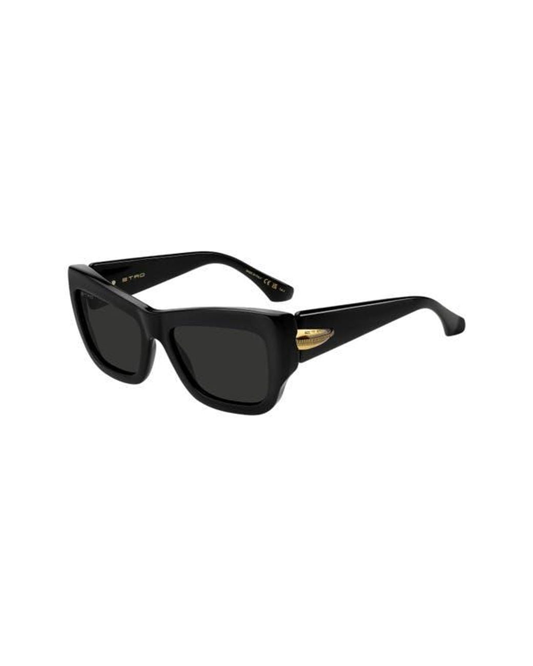 Etro Black 56Mm Rectangular Sunglasses