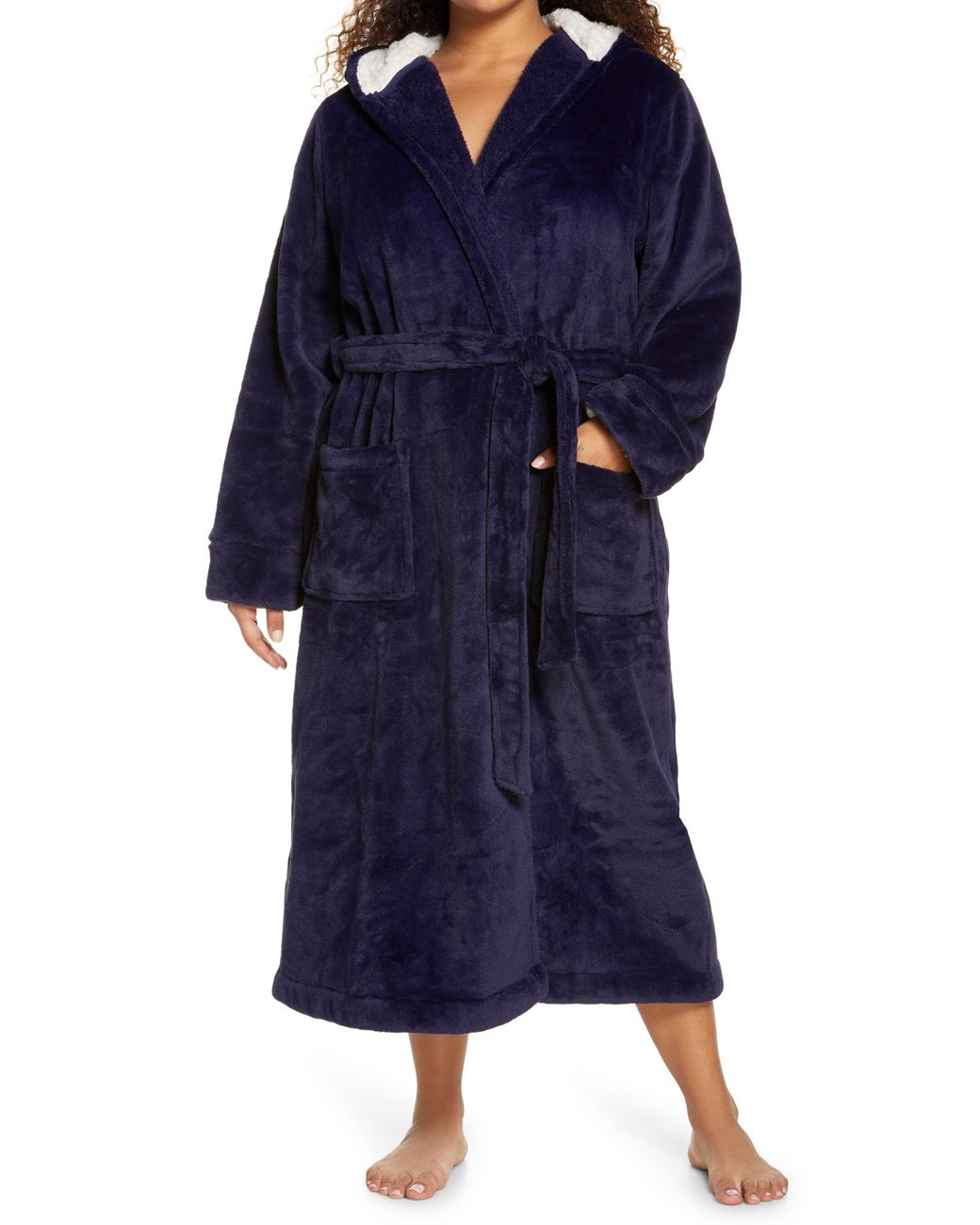 L.L. Bean Wicked Hooded Plush Robe in Bright Navy (Blue) Lyst