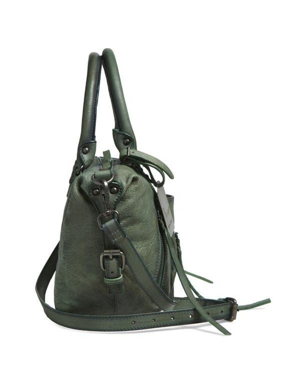 Free People Green We The Free Baby Emerson Leather Tote