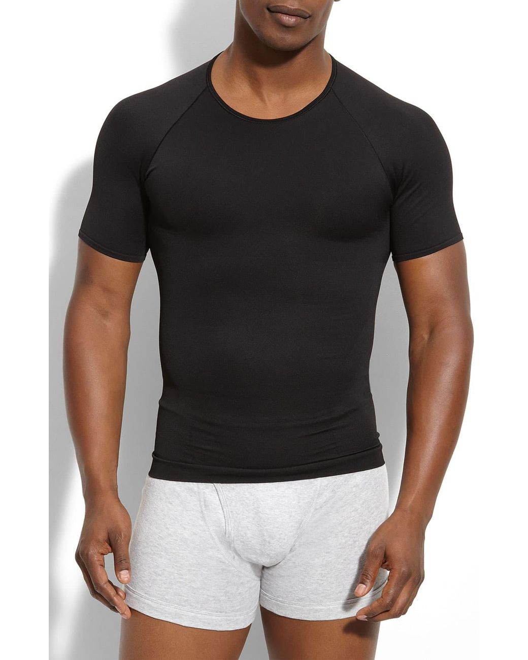 Spanx Spanx Zoned Performance Crewneck T-shirt in Black for Men - Lyst