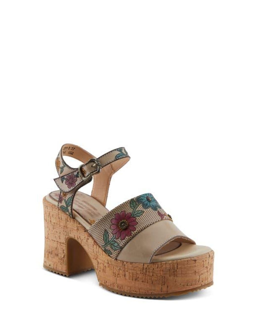Spring Step Brown Halena Platform Sandal