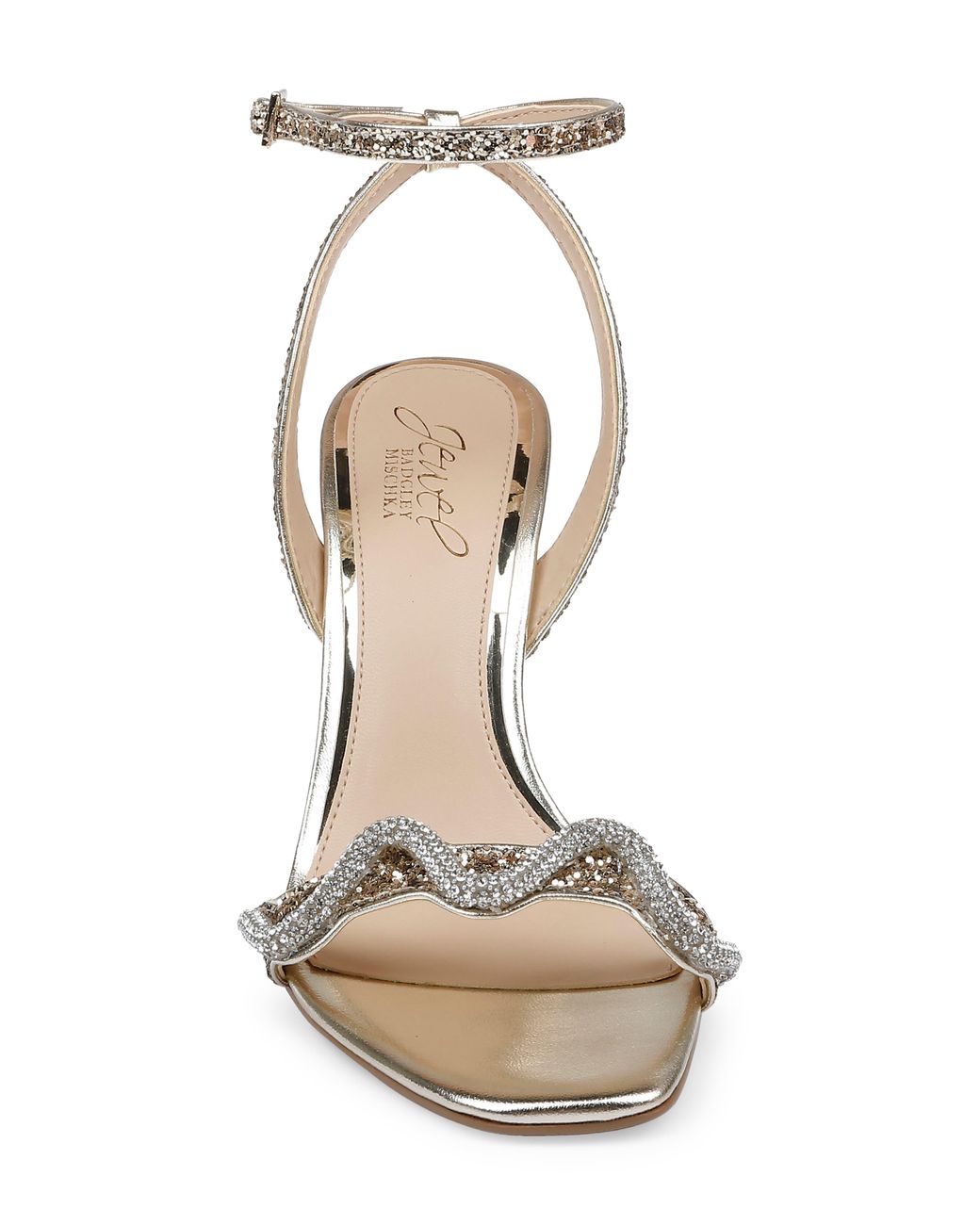 Badgley Mischka Gemma Ankle Strap Sandal in Metallic | Lyst