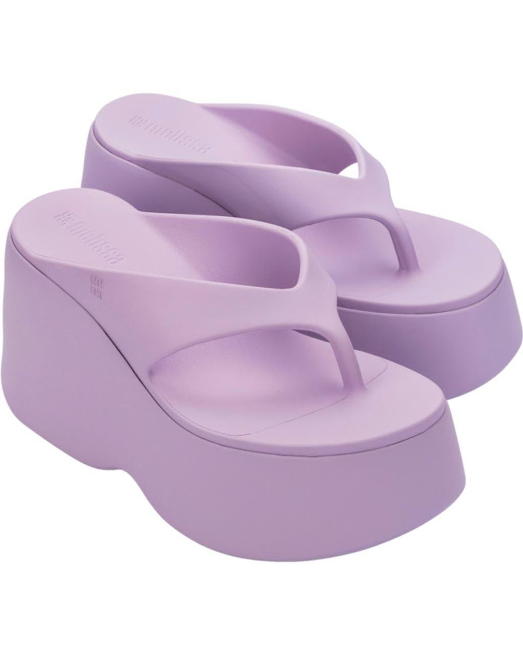 Melissa Purple Platform Wedge Flip Flop