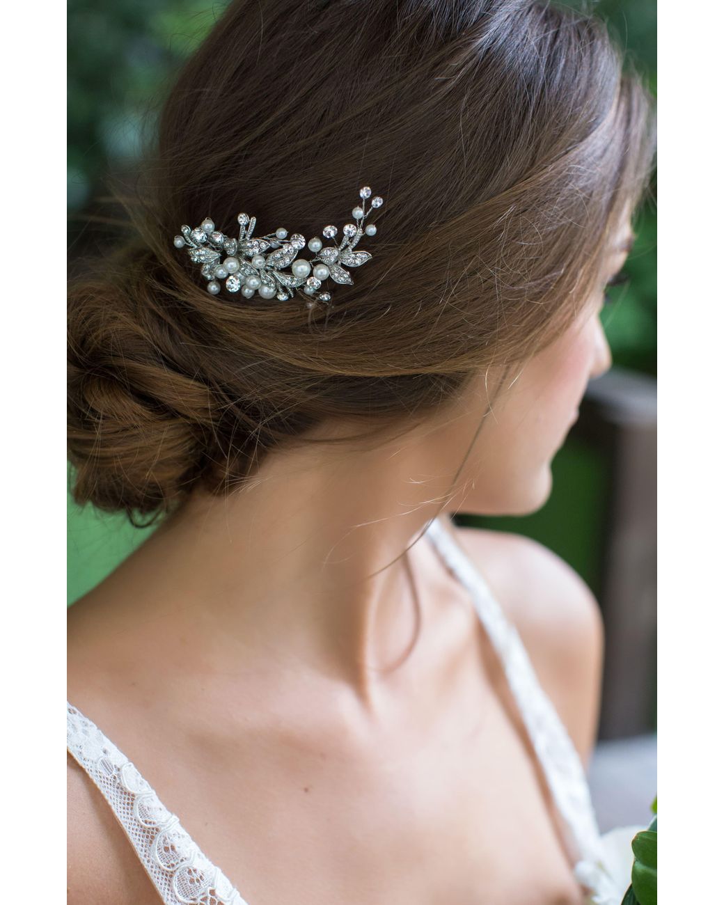 Brides Hairpins Catherine Jeweled Hair Comb In Antique