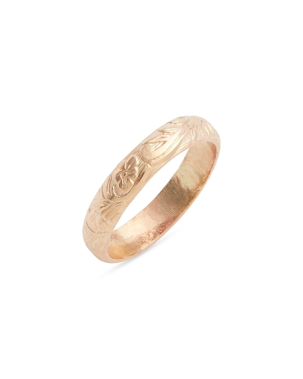Nashelle White Slim Flora Ring