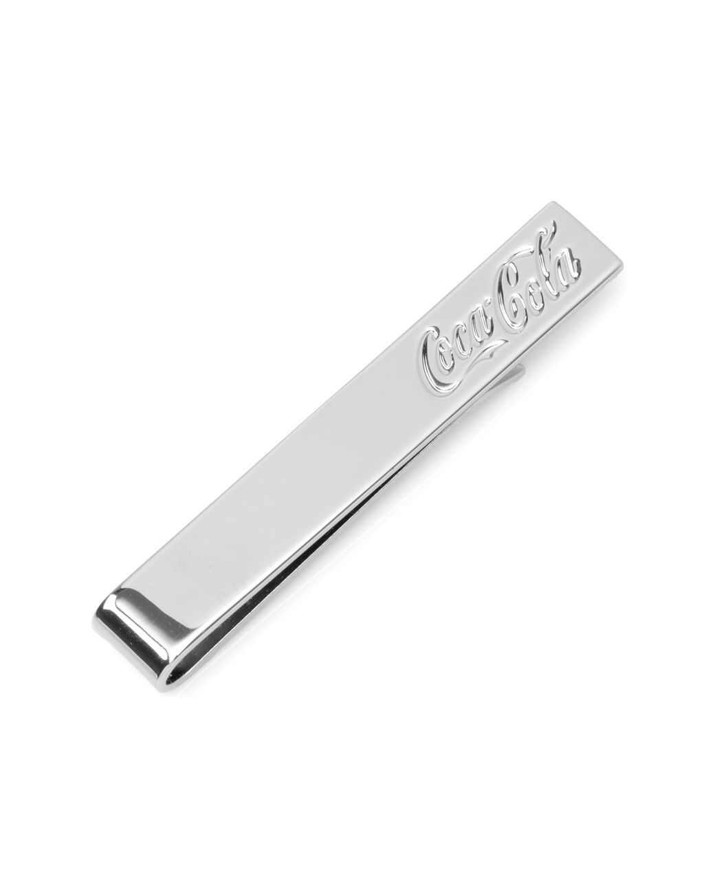Cufflinks Inc. Metallic Coca-Cola Hidden Message Tie Bar for men