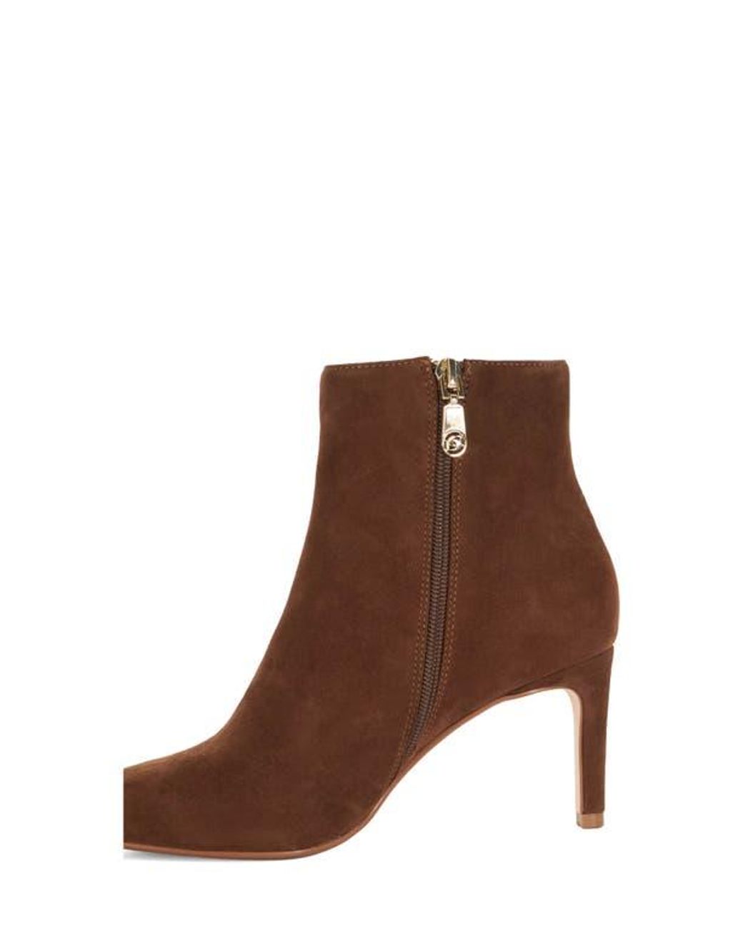 Dune Brown Obsessively Pointed Toe Bootie