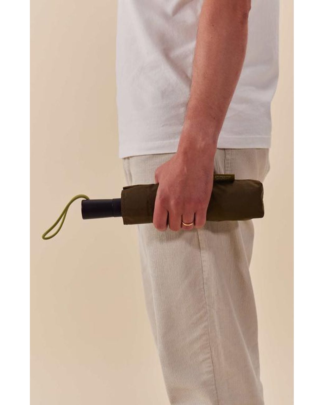 Original Duckhead Natural Compact Umbrella With Automatic Open-Close Function