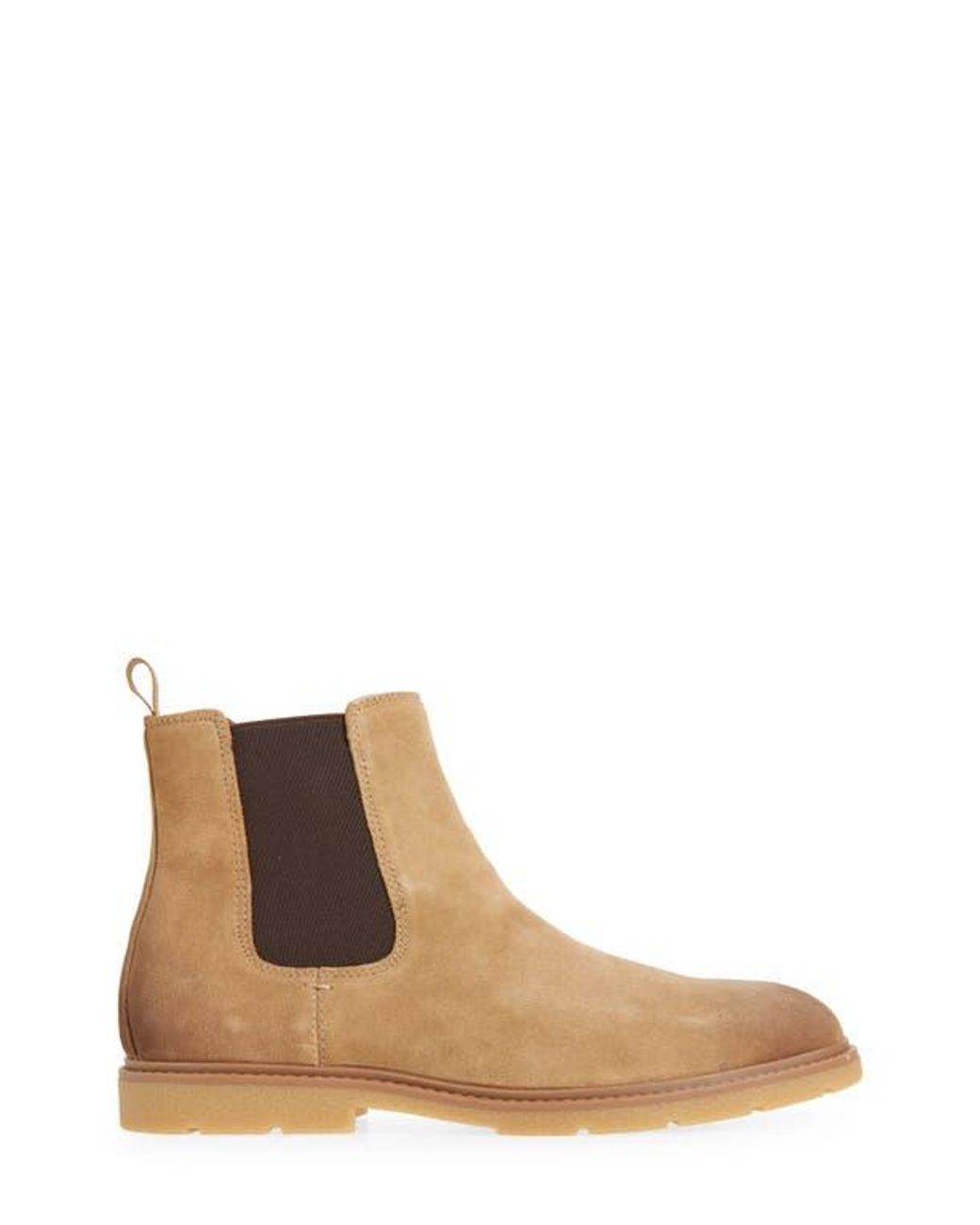 Nordstrom Lockhart Mini Lug Suede Chelsea Boot in Natural  display picture 1