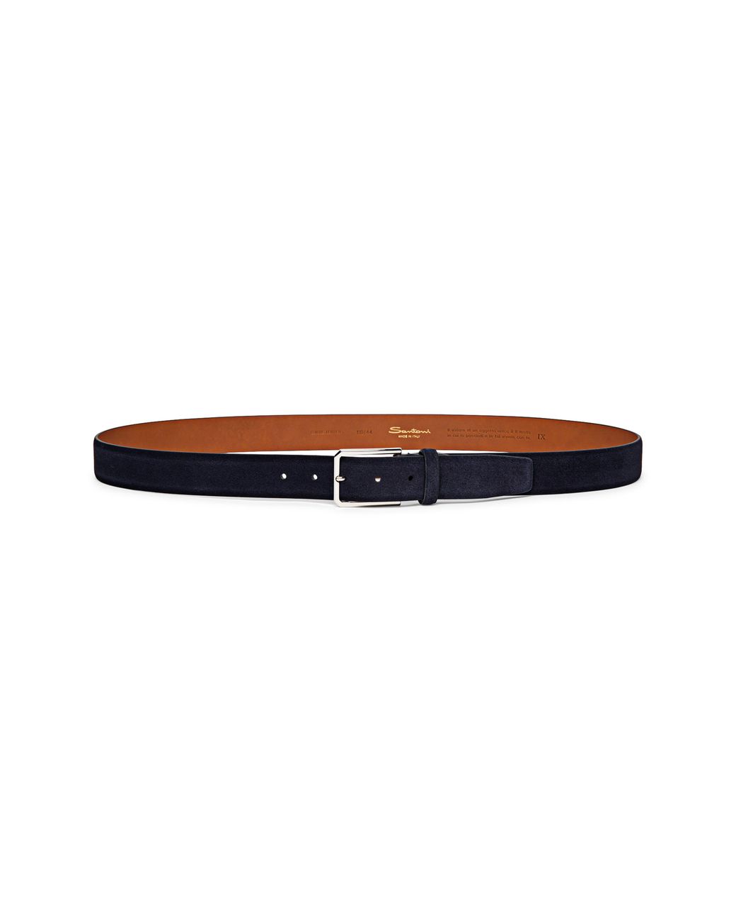 Santoni Blue Suede Leather Belt for men