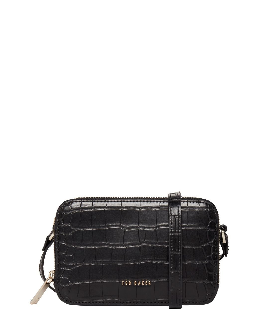 Ted Baker Stina Embossed Faux Leather Crossbody Bag in Black Lyst