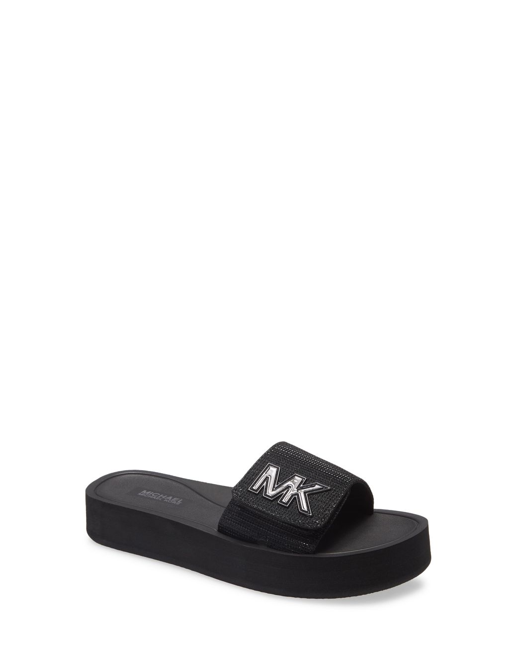 MICHAEL Michael Kors Mk Platform Slide Sandal in Black - Lyst