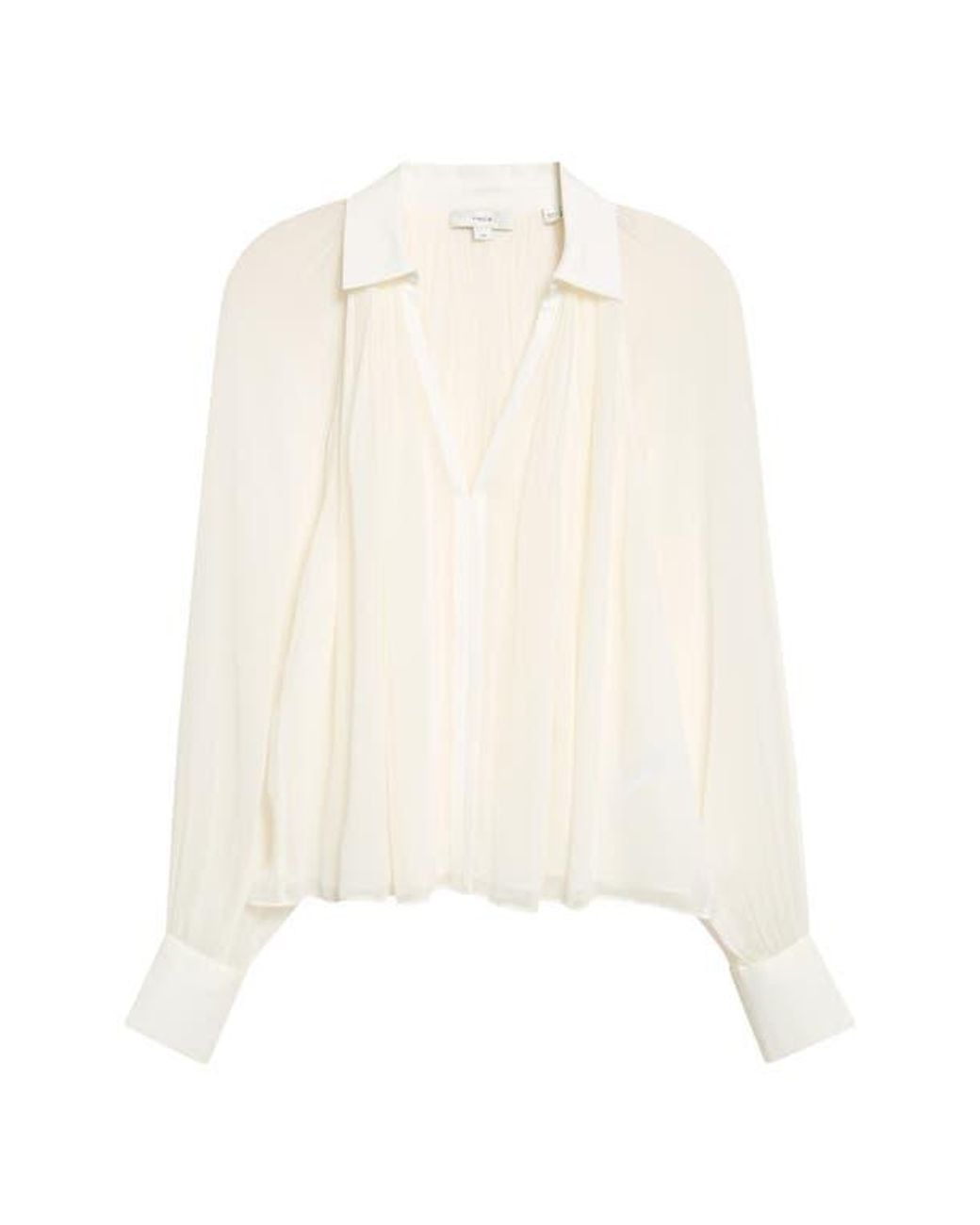 Vince White Sheer Top