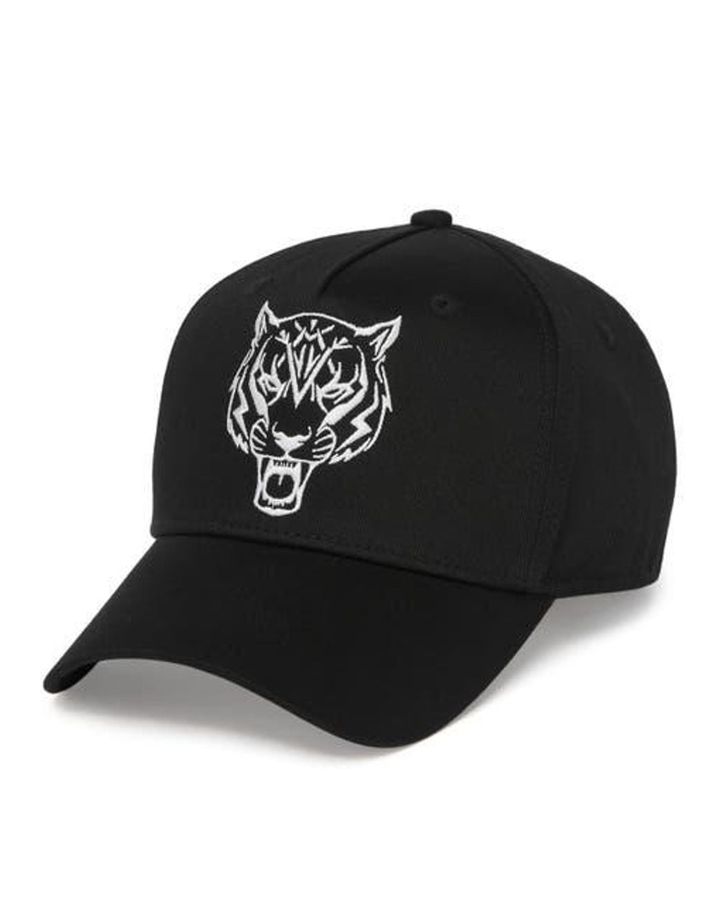 Philipp Plein Black Baseball Cap Tiger