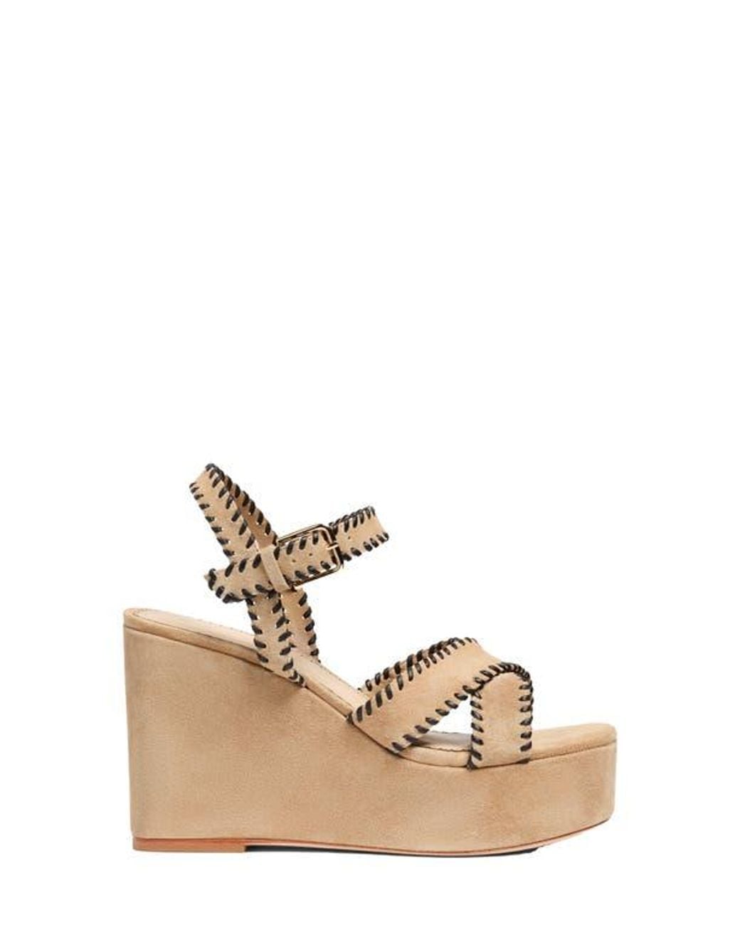 Cinq À Sept Metallic Platform Wedge Sandal