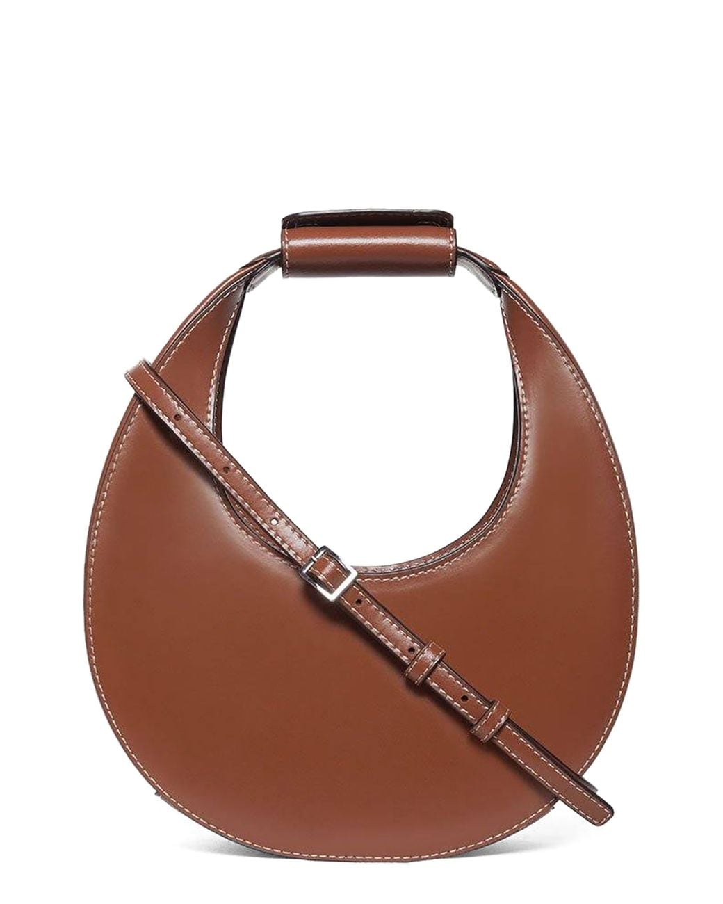 Staud Brown Mini Moon Leather Bag