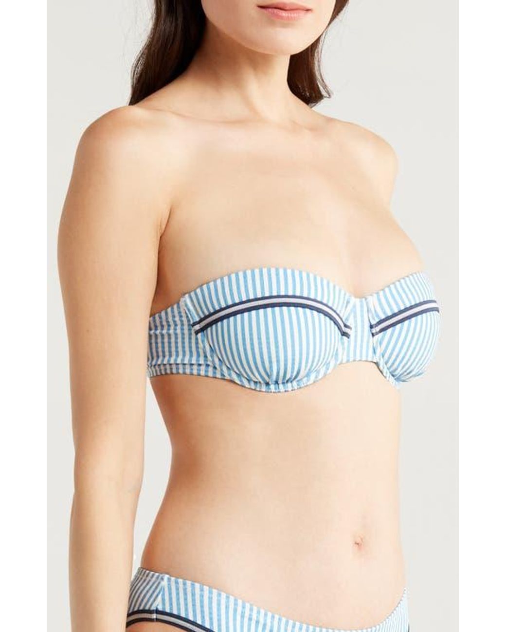 Solid & Striped Blue Juliette Bikini Top