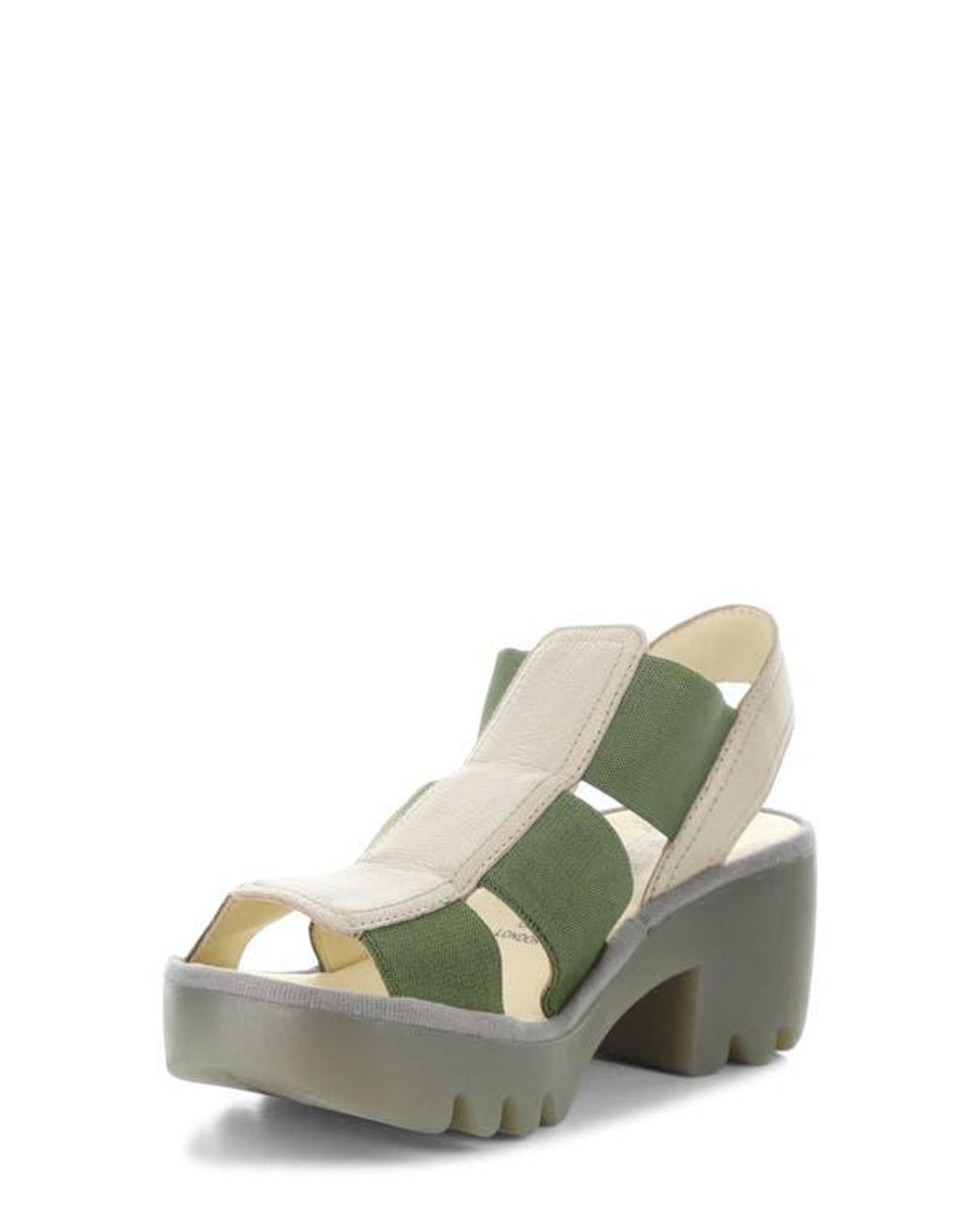 Fly London Green Teev Platform Sandal