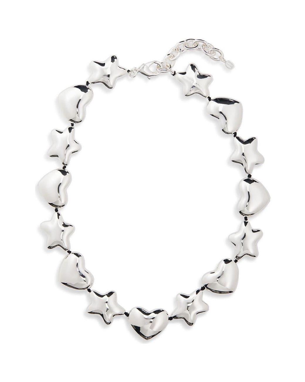 送料関税込☆Sandy Liang Beans Necklace Sandy Liang Beans Collar Necklace in Metallic | Lyst