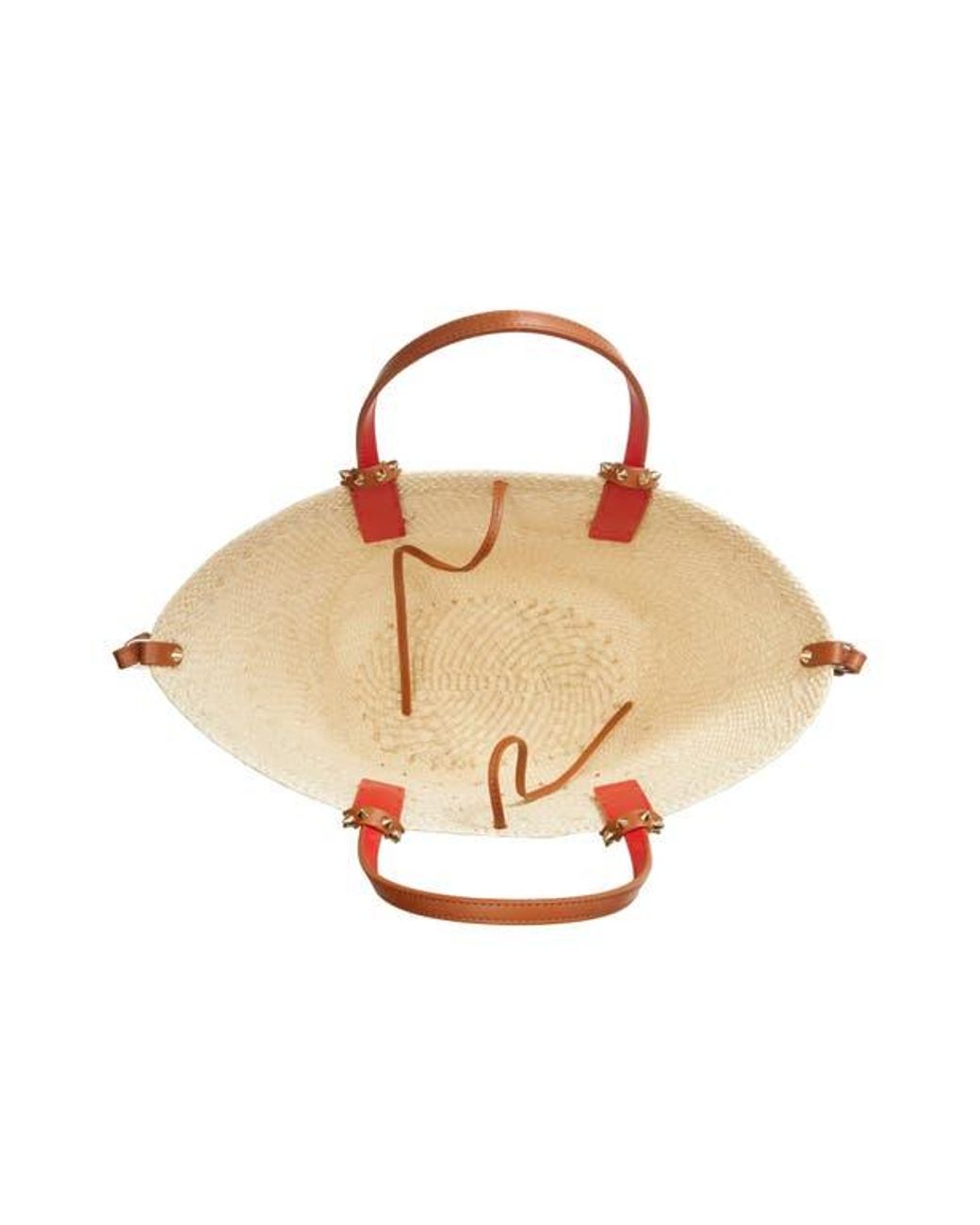 Christian Louboutin Mini Cabata Raffia Basket Tote in