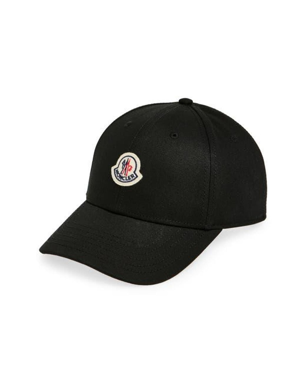 Moncler Black Logo Patch Baseball Cap