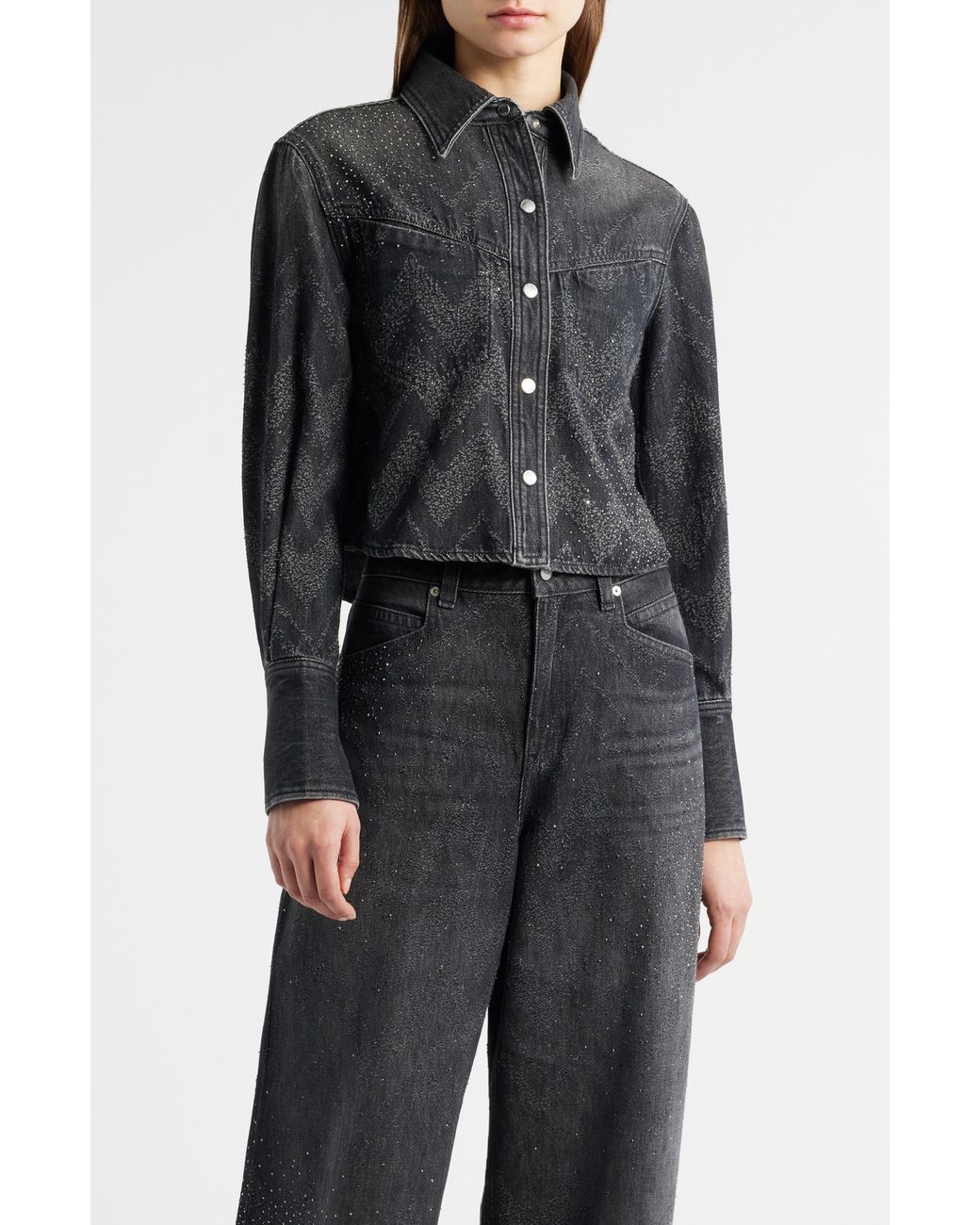 Boss Black Crop Denim Jacket
