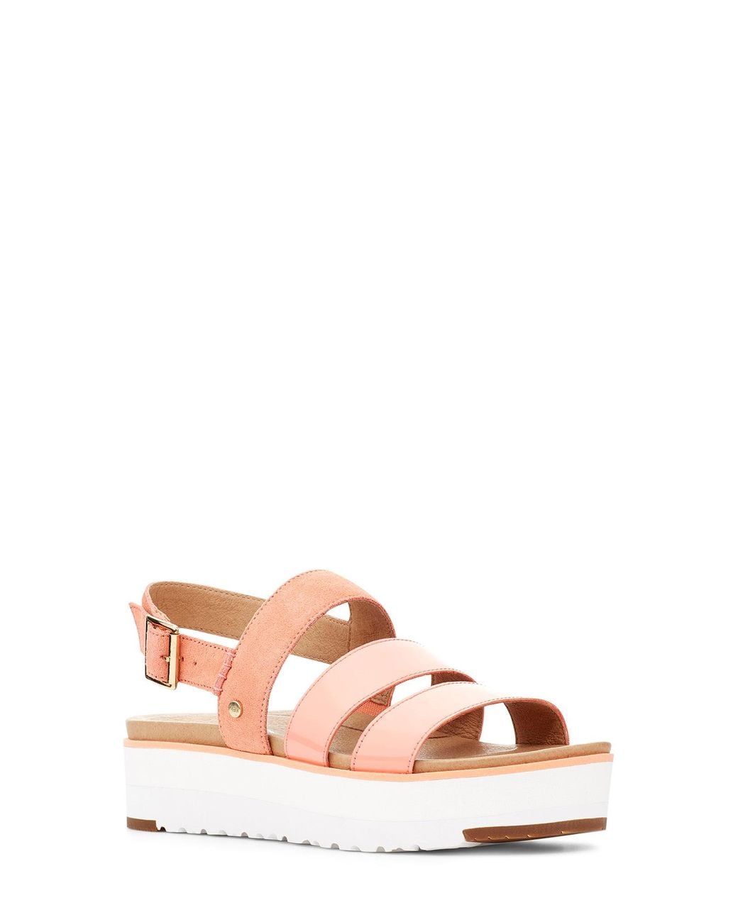 UGG Leather Braelynn Flatform Sandals in Pink - Save 9% - Lyst