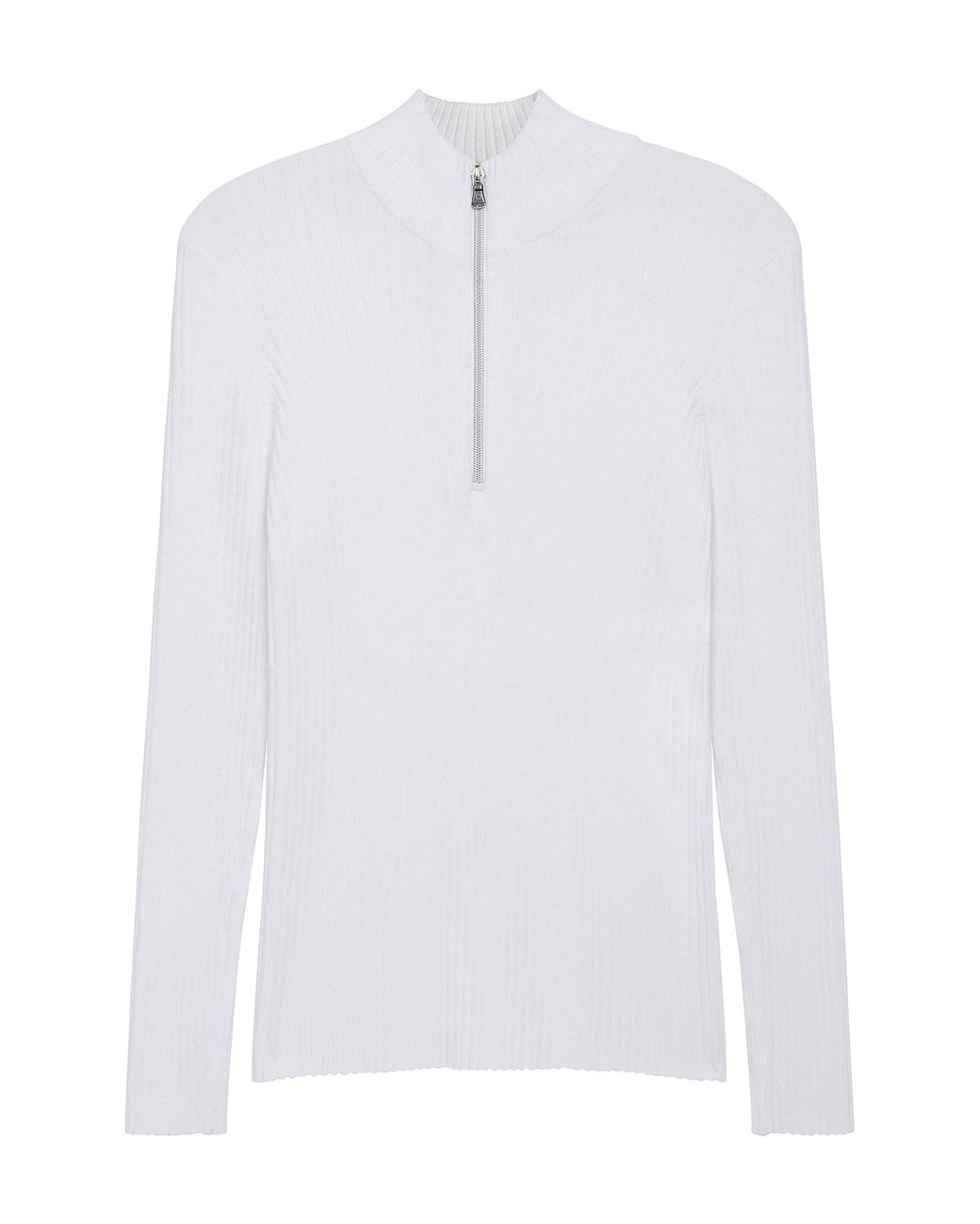 Anatomie White Stacey Ribbed Sweater