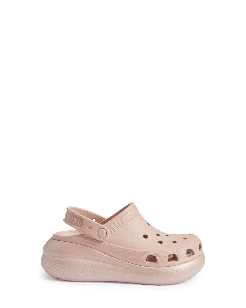 Crocs Classic Crush Shimmer Clogs Clay Pink Mens Size 12 Chunky Platform Crocs Classic Crush Shimmer Clog  main image 4
