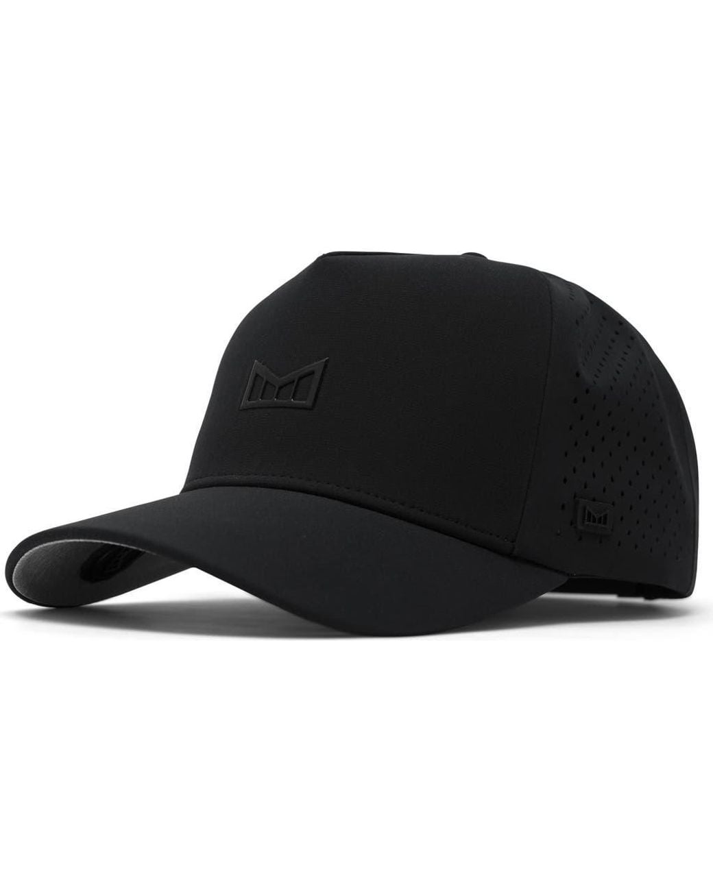 Melin Black Odysea Hydrolite Performance Snapback Hat for men