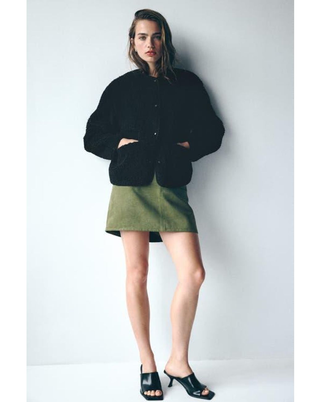 H&M Black Teddy Jacket