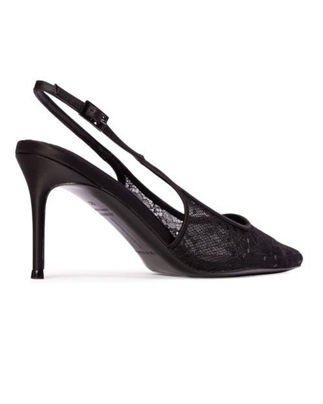 Black Suede Studio White Marina 80 Pump
