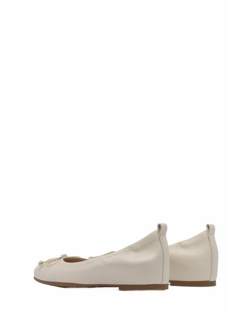 ABEO White Cadence Bow Ballet Flat