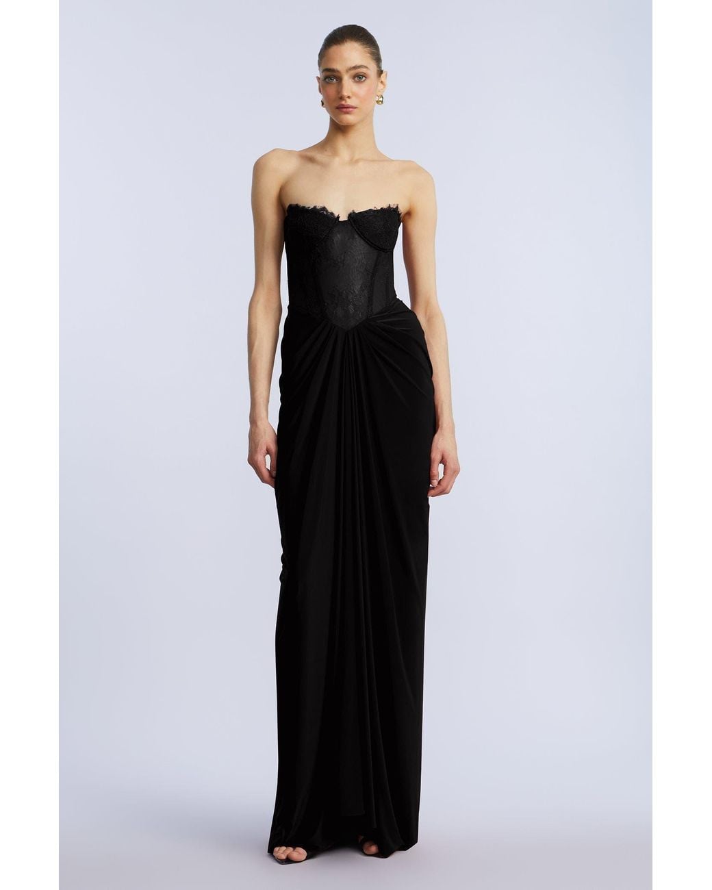 bcbg black jersey dress BCBGMAXAZRIA Maxazria Lace & Gown in swworld