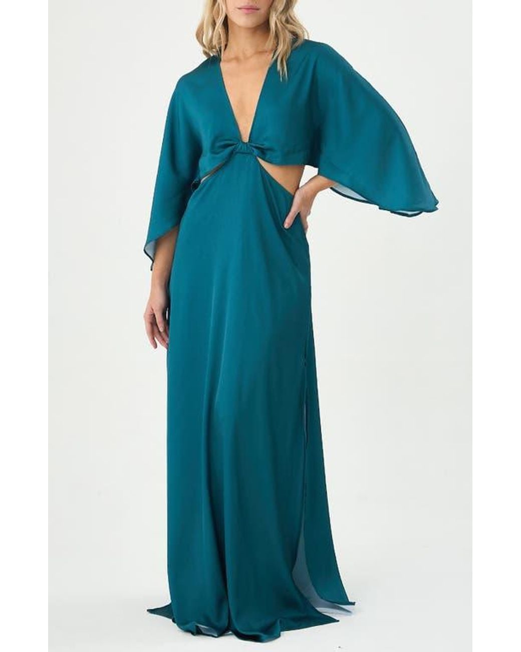 BOAMAR Avalon Cutout Cover-Up Maxi Dress in Blue | Lyst
