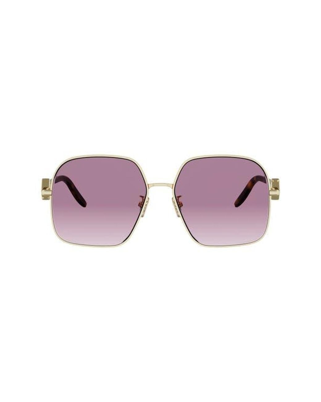 Fendi Purple Ff Diamonds 58Mm Gradient Square Sunglasses