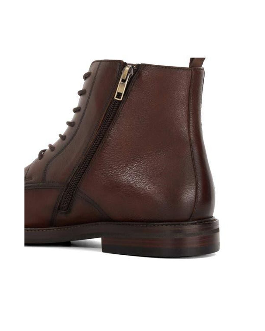 Dune Brown Matias Cap Toe Boot for men