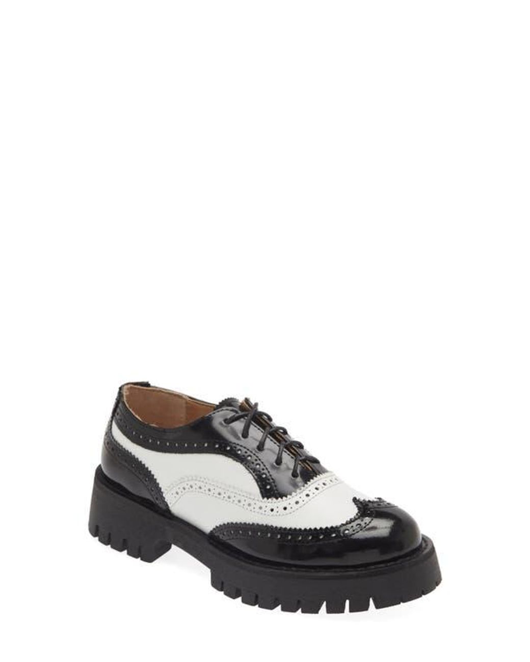 Steve Madden Lance Wingtip Platform Oxford in White | Lyst display picture 1