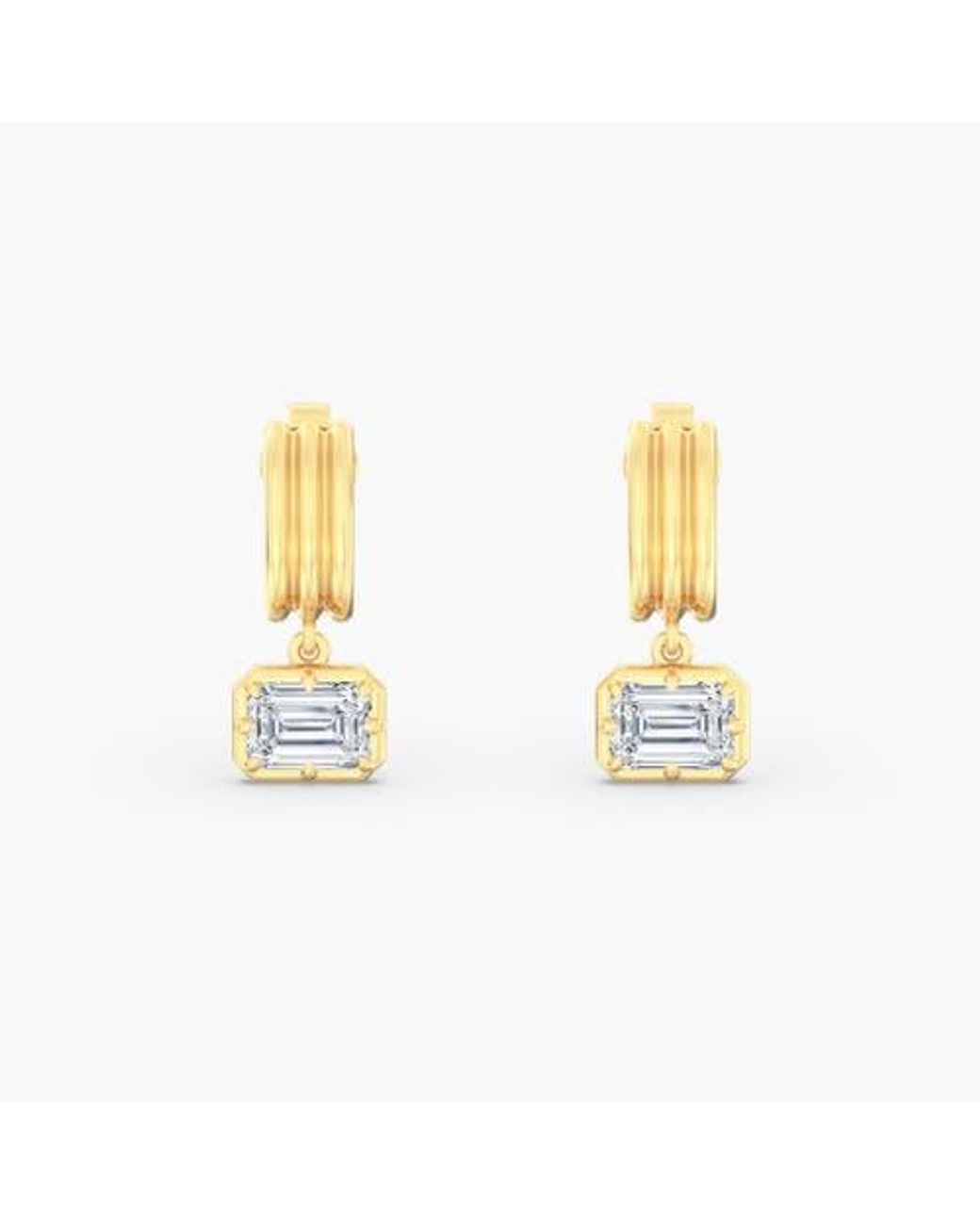 Everlee Metallic Emerald Aura Drop Lab Diamond