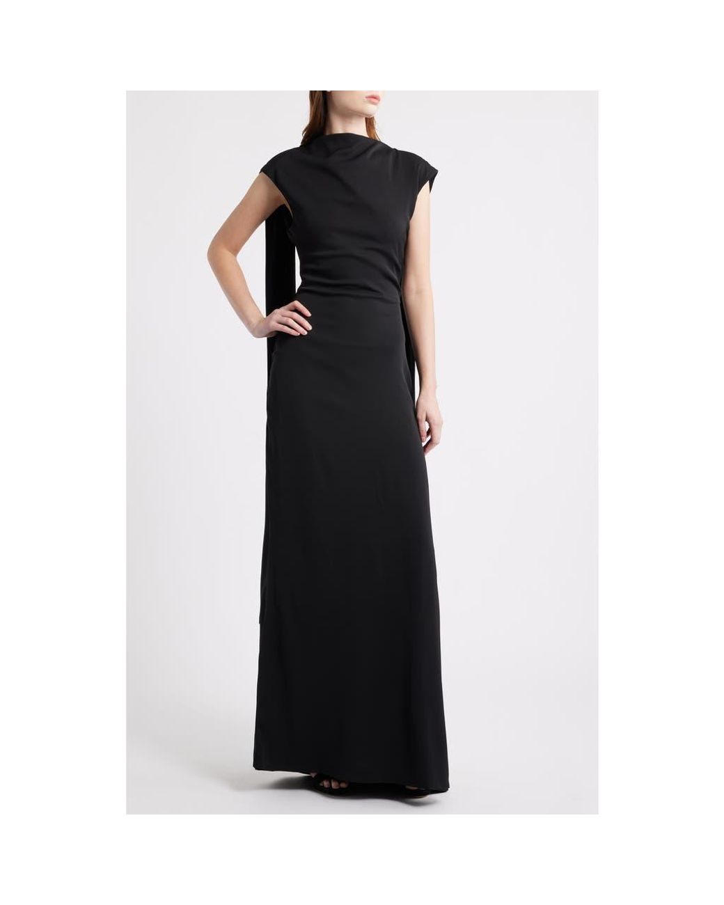 blue dress for baby girl Odd Muse The Ultimate Muse Drape Back Maxi Dress - Black main image 1