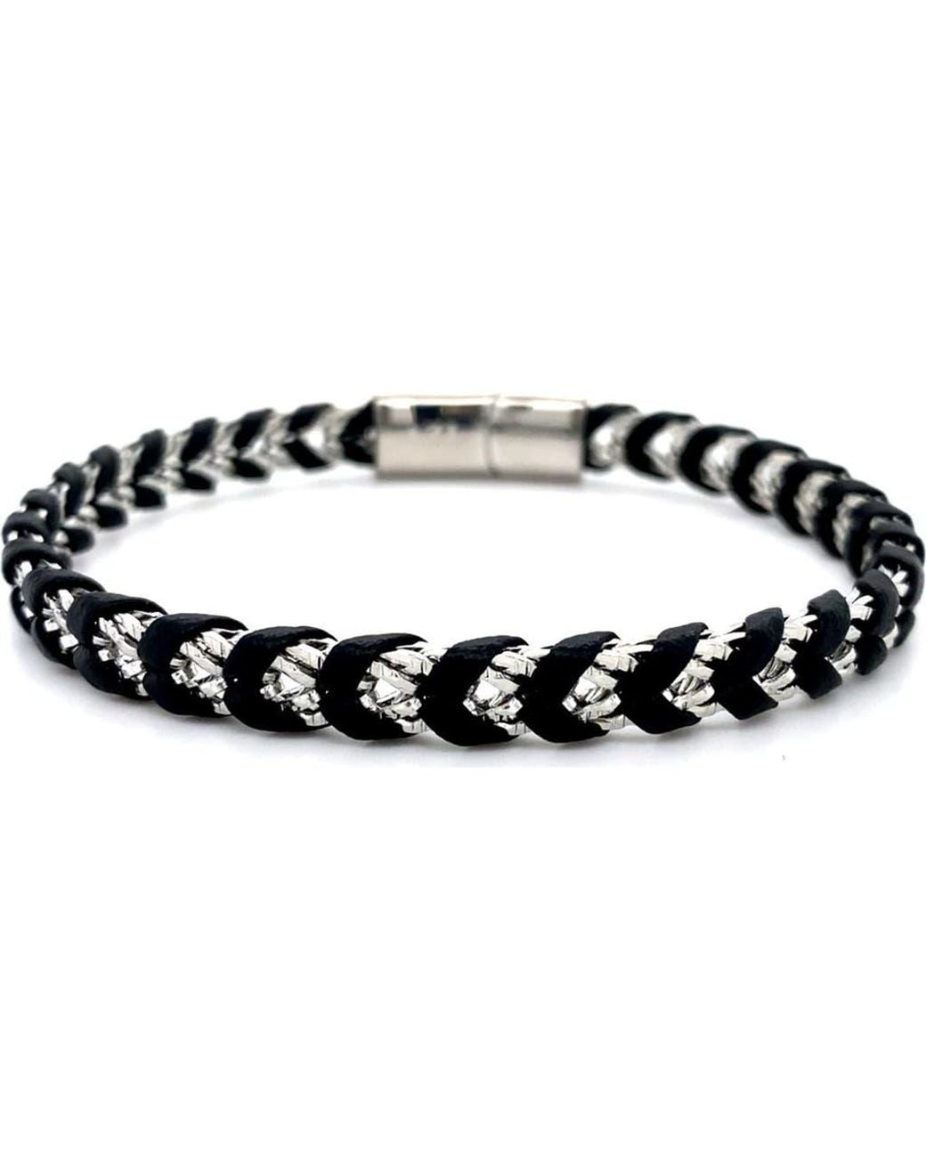 Anna Zuckerman Black Ollie Braid Cuff for men