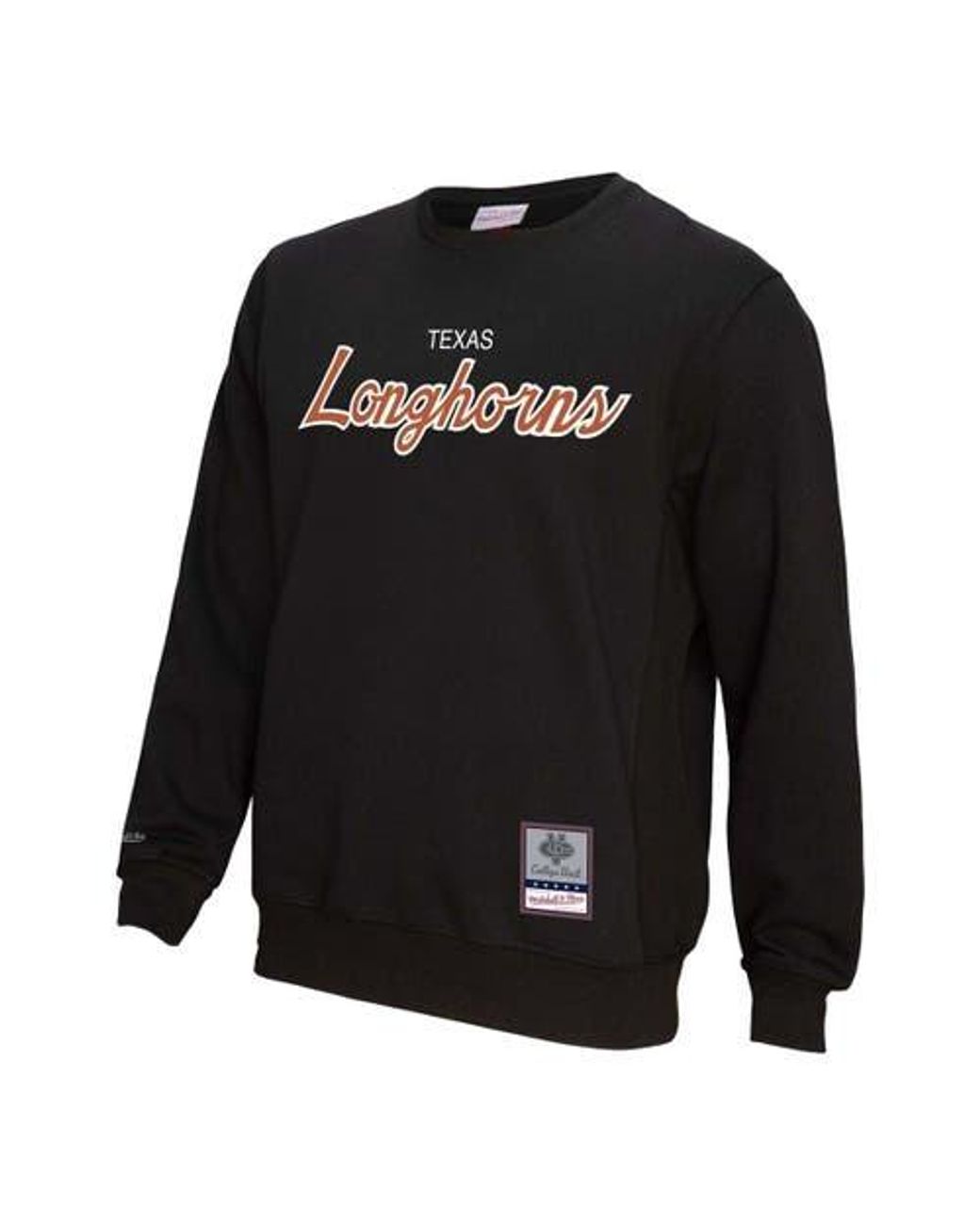 Mitchell & Ness Black Texas Longhorns Elite Script Pullover Sweatshirt for men