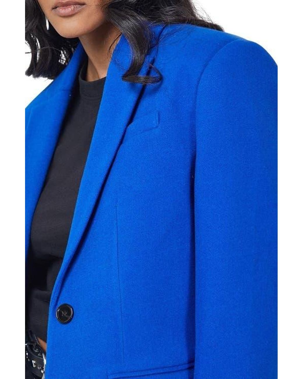 Warehouse Blue Oversized Blazer Coat