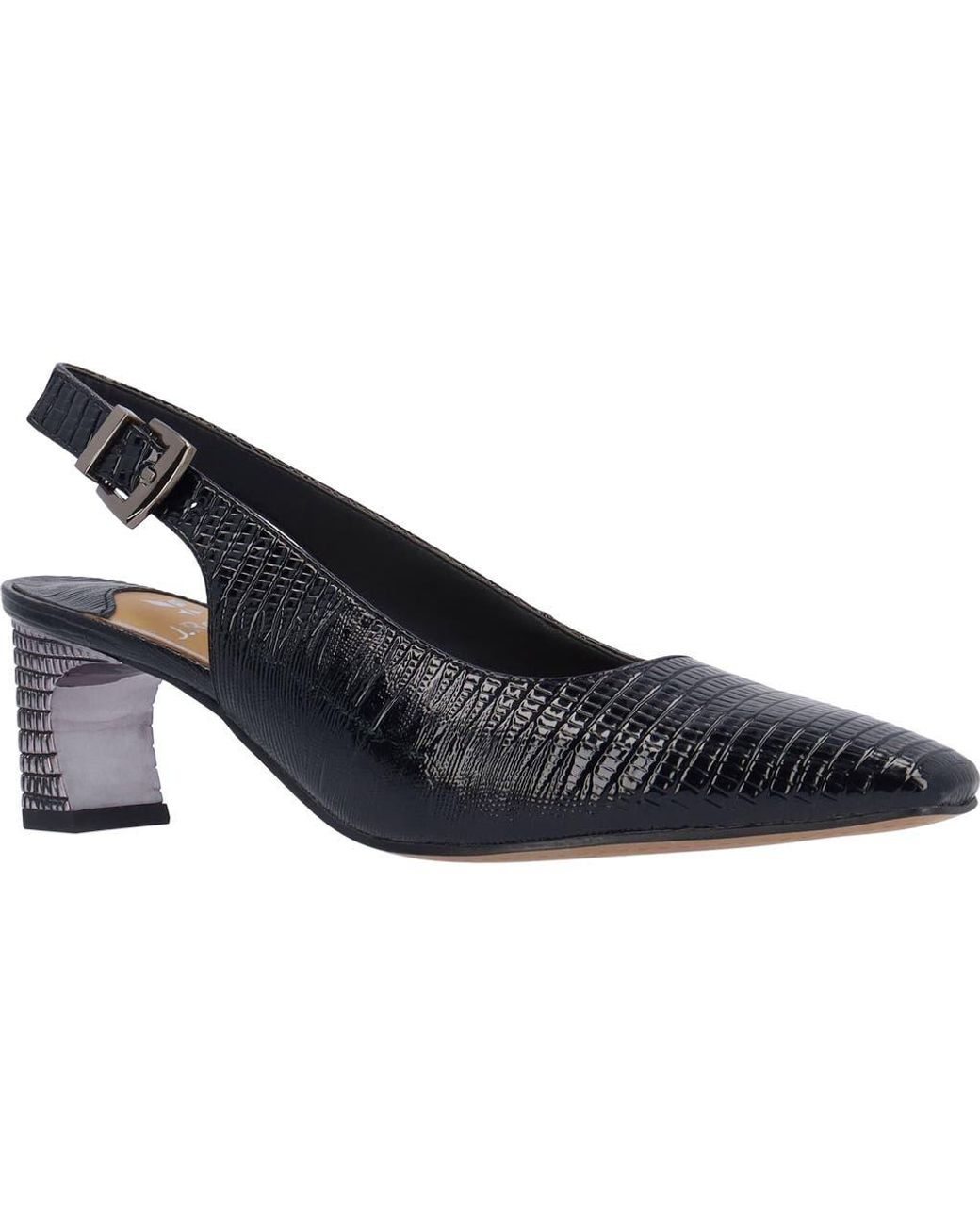 J. Reneé Blue Hadyn Lizard Embossed Slingback Pump