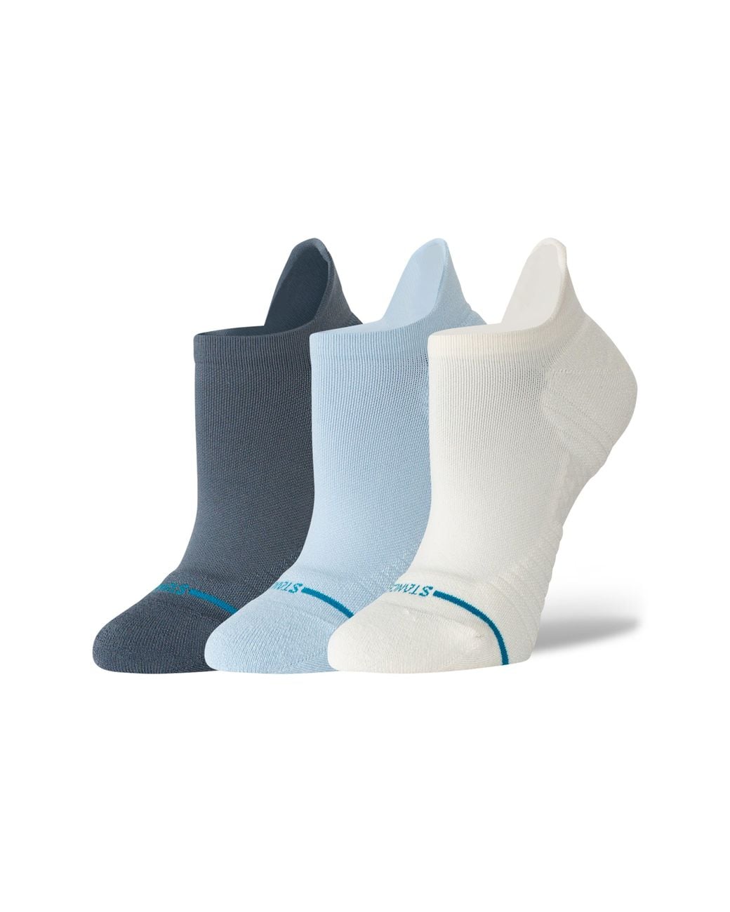 Stance Blue The Solid Light 3-Pack Tab Ankle Socks